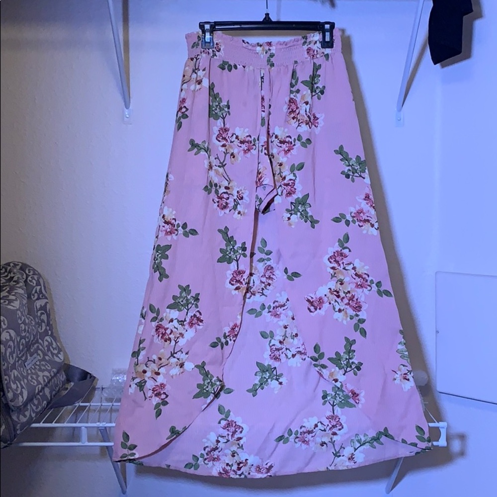High-Low flower shorts / skirt